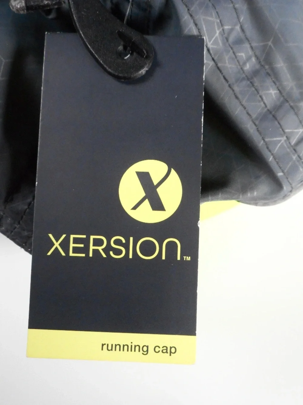 NWT Xersion Grey Neon Lime Running Cap Hat Wicking UV Protection Lightweight